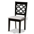 thumbnail image 4 of Baxton Studio Peter Modern and Contemporary Grey Fabric Upholstered and Dark Brown Finished Wood 4-Piece Dining Chair Set, 4 of 6