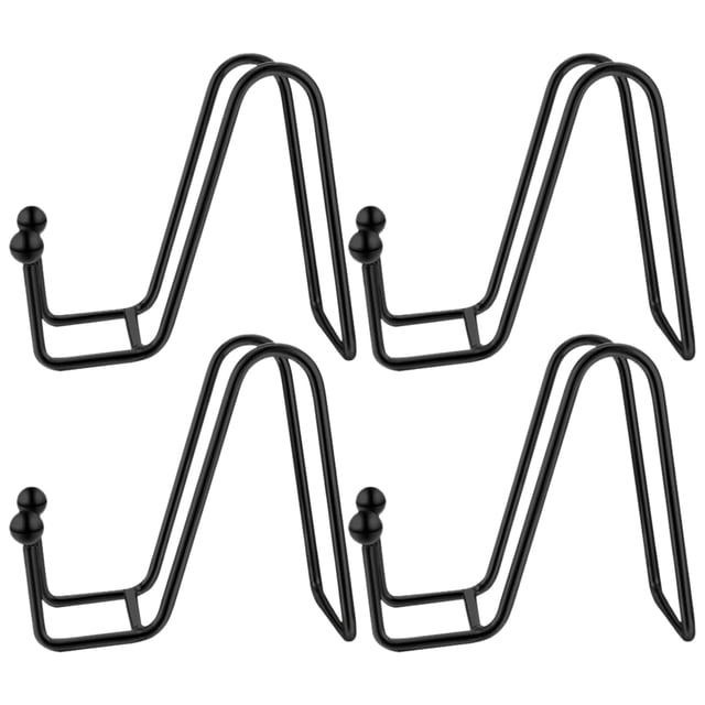 SHISUYAN 4pcs Multifunctional Metal Plate Holder Easel Stand Tabletop Picture Stand Metal Display Stand for Photo Frame