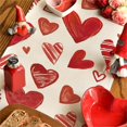 thumbnail image 5 of Red Heart Table Runner for Valentine's Day Decor, Romantic Table Flag for Wedding Anniversary, Flax Table Cover for Restaurant and Home Dining Setting(L), 5 of 6