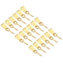Uxcell 15 x 4 mm Screw Eye Pins Peg Bail, 20Pcs Stainless Steel Cup Eyelet Screw Eye Pins for Jewelry Making, Gold