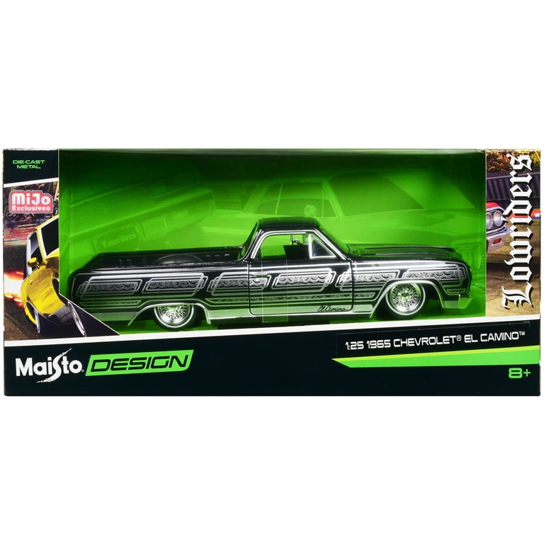 1965 Chevrolet El Camino Lowrider Black Metallic with Silver