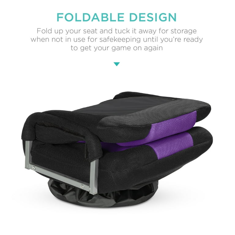 Best Choice 360 Degree Swivel Gaming Chair w Adjustable Armrests Back Black Purple Walmart