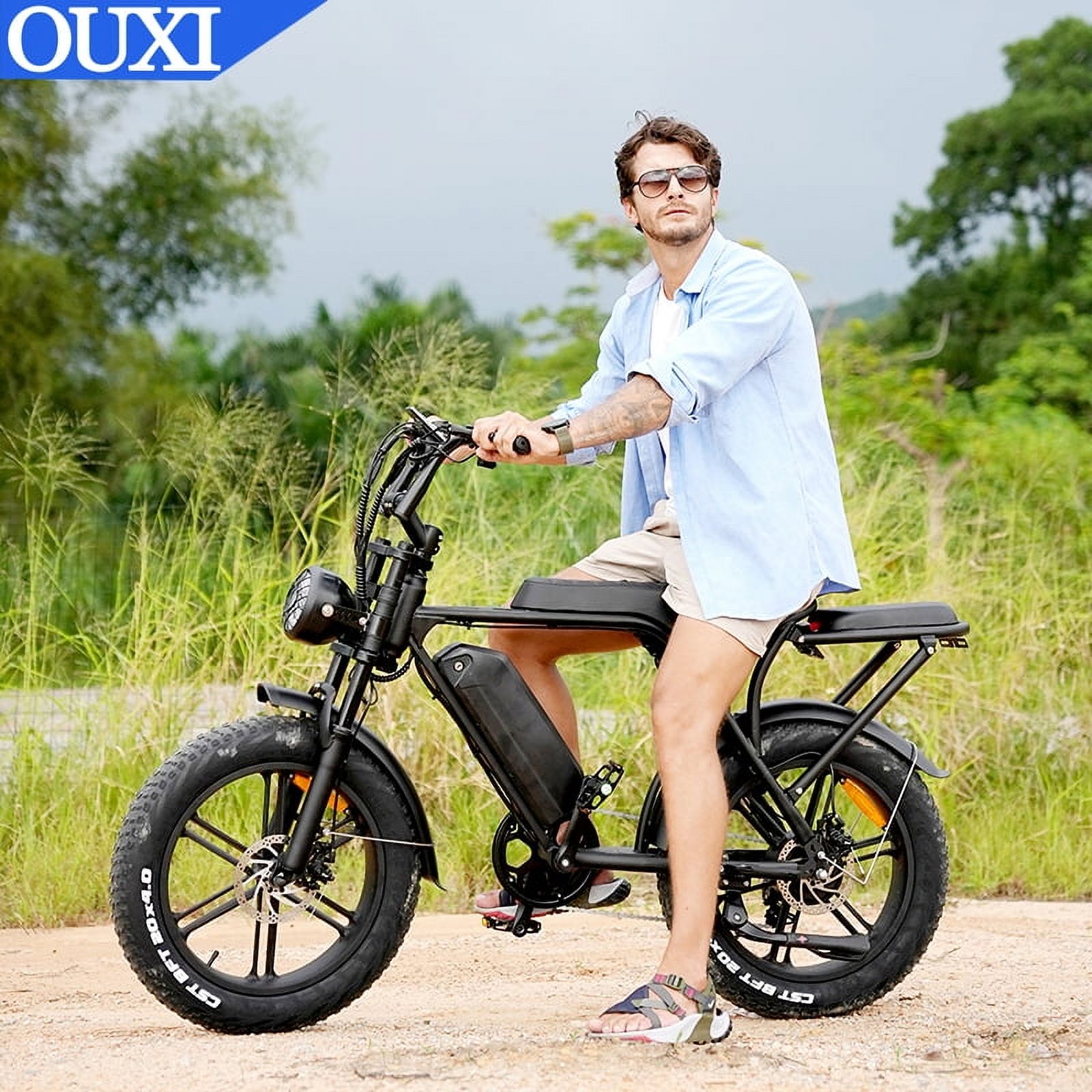 Electric Bike for Adults, V8 Max Electric Mountain Bike with Dual 48V 15Ah Removable Larger Battery, 750W 31MPH Motor Electric Bicycle For Adults, 20"x 4.0 Fat Tire E Bike 7-Speed