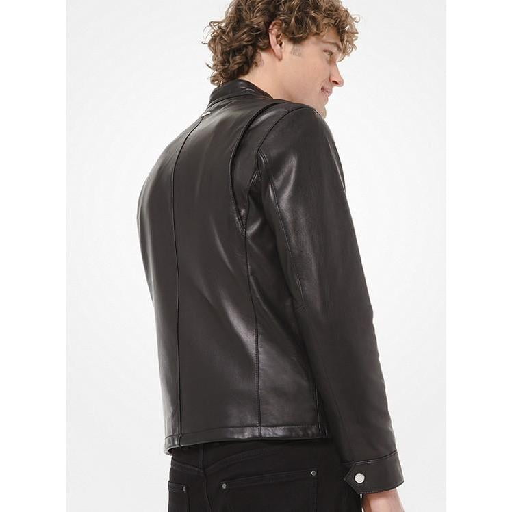 michael kors mens leather moto jacket