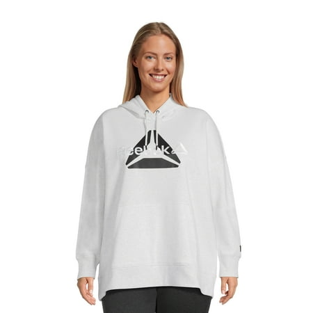 Reebok Women's Plus Size Fleece Warm Up Hoodie