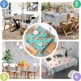 thumbnail image 4 of Pioneer Flower Floral Print Pattern Square Tablecloth, Waterproof Wipeable Spillproof Washable Table Cover for Home Kitchen Party Decor, 42"x42", 4 of 6