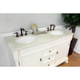 thumbnail image 3 of Mid-Century Double Sink Vanity 60 Inch, Cream White Bathroom Vanity, Wood Vanity with Drawers, 3 of 7