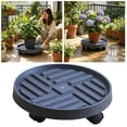 thumbnail image 2 of SIfdSeng Support pour Mes Articles avec Roues Matériau Robuste Base de Rouleau Robuste Polyvalente et Pratique pour Jardin Balcon Patio Déménagement Intérieur Transport, 2 of 6