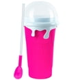 thumbnail image 2 of Slushy Maker Magic Cup, Magic Quick-Frozen Smoothie Cup Cooling Cup, Double-Layer Squeeze Cup With Lid, Suitable For Children And Home-Made Smoothie Tools, Pink, 2 of 7