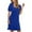 Blue, variant on Elegant Women's A-Line Long Skirt Suit - Polyester Blend, Hat Accessory Ready, Machine Washable