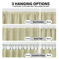 thumbnail image 6 of ZOPZO Beige Blackout Curtains, Thermal Insulated Drapes, 52W x 84L Inch, 2 Panels for Bedroom & Living Room, 6 of 8