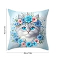 thumbnail image 3 of Wozhuo Cats Patterns Pillow Covers 45x45cm Decorative Cushion Case Soft Fabric With Hidden Zipper For Sofa And Bed Home Decor Easter Home Decor, 3 of 6
