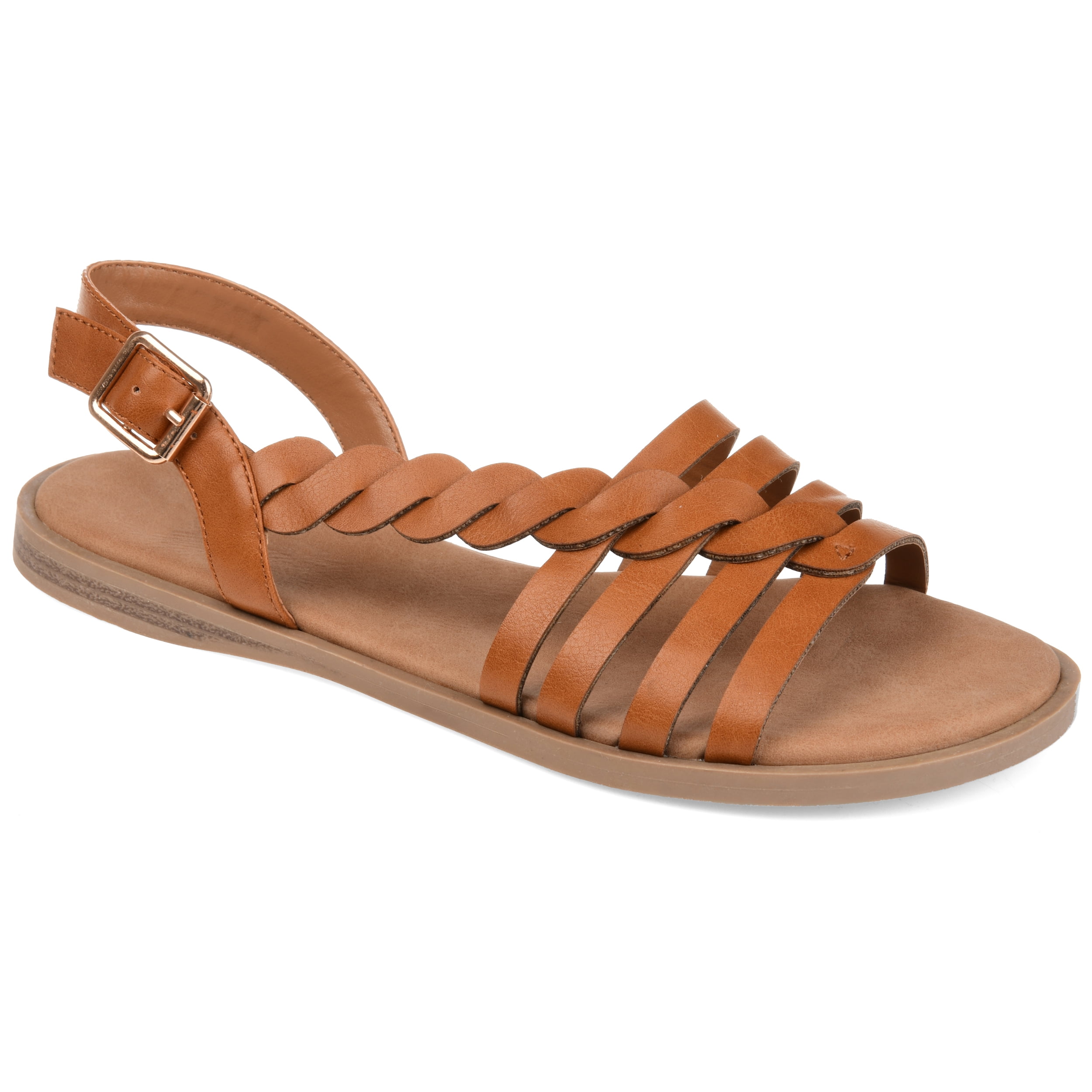 Brinley Co. Womens Braided Cushioned Sandal