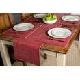 thumbnail image 4 of Mainstays Ribbed Chambray Table Place Mat, 13 in x 18 in, Cotton Polyester Blend, Red, 1 Piece, 4 of 5