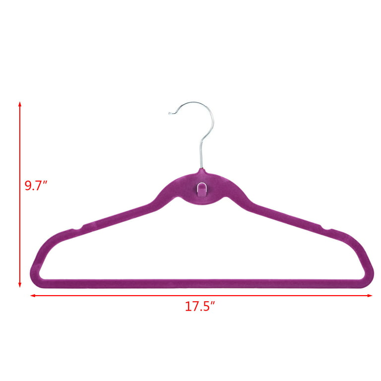 GCP Products Premium Velvet Hangers (Pack Of 50) Heavyduty - Non Slip -  Velvet Suit Hangers Blush Pink 