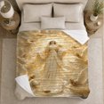 thumbnail image 5 of Angelic Woman amid Golden Wings and Light, Uplifting Vintage Inspirational Heaven Scene for Faith Art Lovers, Christmas Gift, Warm Flannel Blanket for Bedroom and Reading Nook, Elegant Home Decor, 5 of 9