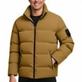 thumbnail image 2 of Sookity Mens Warm Puffer Jacket Waterproof Zip up Hooded Lightweight Jacket Windproof Warm Puffy Jacket Winter Full Zip Hooded Coat Puffer Winter Jackets,chaqueta para hombre impermeable Brown M, 2 of 4