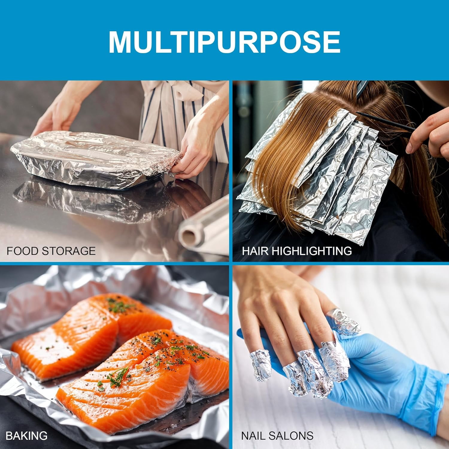 PAMI Aluminum Foil Roll, Extra Long Standard Aluminum Foil for Food Storage, Cooking, Baking & Grilling, Durable Food Grade Foil for Home & Commercial Use (18'' x 1000 Ft)