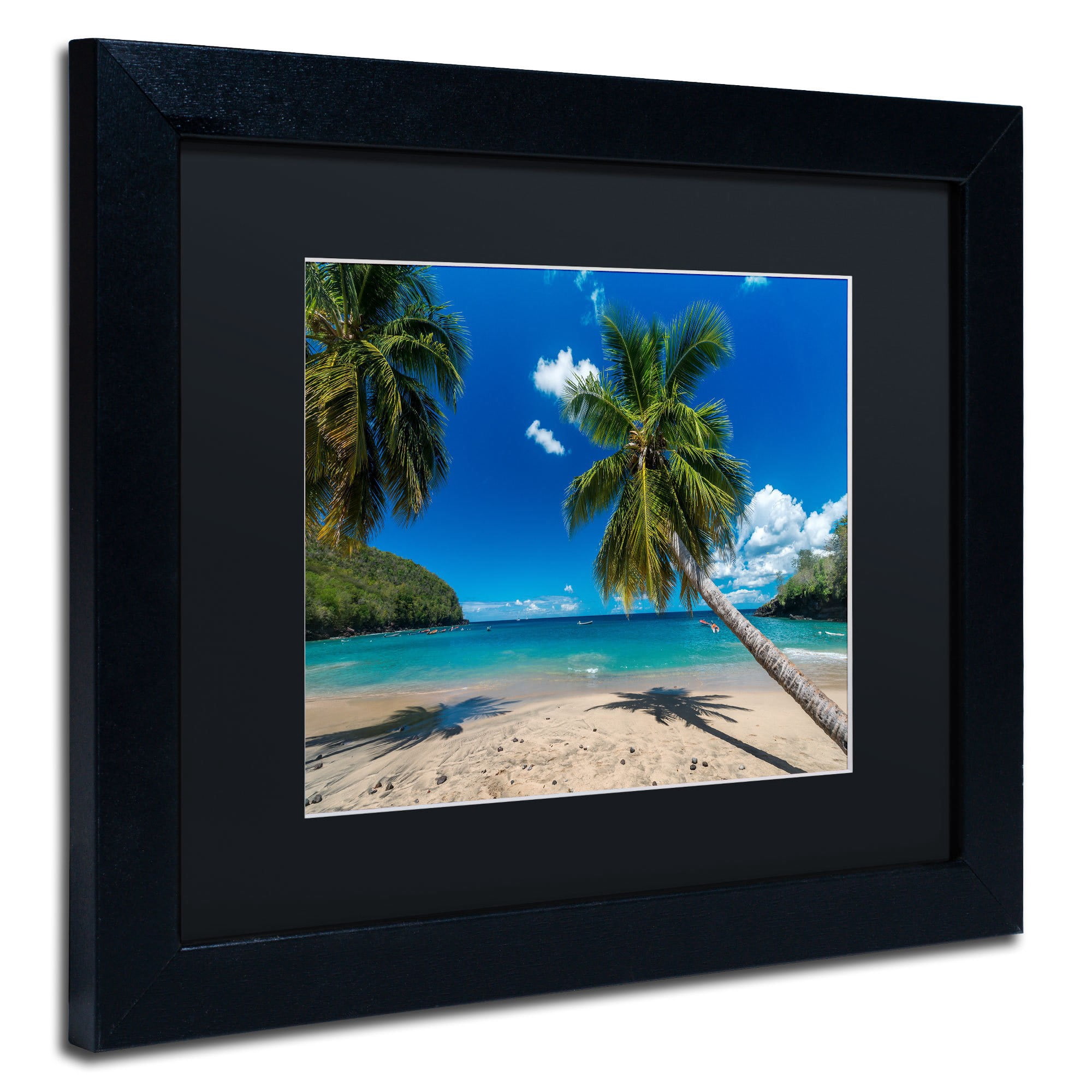 Trademark Fine Art "Martinique" Canvas Art by Mathieu Rivrin, Black Matte, Black Frame