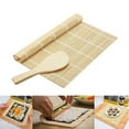 thumbnail image 3 of Shoreew Bamboo Sushi Mat with Rice Spoon Natural Sushi Roller Mat Food-Safe Sushi Making Supplies for Shaping Molding Sushi Roll, 3 of 7