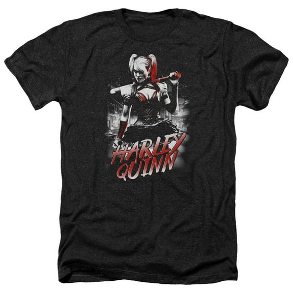 Batman Arkham Knight - Quinn City - Heather Short Sleeve Shirt - Large
