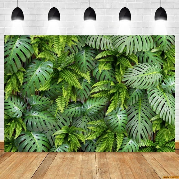 Gre Tropical leaves Backdrop Forest Plants Grass Safari Baby Shower Birthday Party Wedding Sce Photography Background r