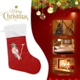 thumbnail image 4 of Red Christmas Stockings Custom V Christmas Presonalized Large Stocking Sock, Set of 1 Xmas Party Winter Decor Candy Bag Family Holiday Gift, 17.7 Inch, 4 of 7