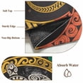 thumbnail image 6 of Round Rugs 5 Ft, Polynesia Texture Non Slip Area Rugs for Kitchen Bedroom Entryway, Traditional Tribe Sea Turtle Abstract Art Washable Carpet Runner Rug Floor Mats for Bedroom Home Decor, 6 of 8