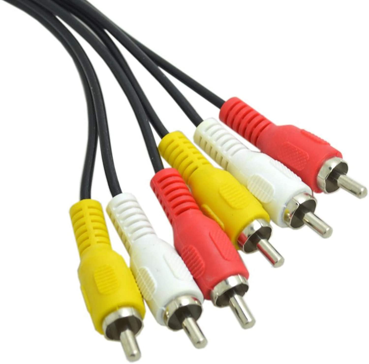 Stereo VCR RCA Cable, 2 RCA (Audio) + RCA RG59 Video