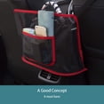 thumbnail image 2 of Car Organizer Net Pocket Handbag Holder Hammock Between Front Seats, Purse Holder Storage Bag Interior Accessories Add Extra Storage Space, Red, 2 of 8