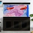 thumbnail image 3 of Blue Pink Marble Aquarium Background, Art Abstract Pink Gold Line Marble Terrarium Background, Coloful Marble Glass Terrarium Background with 8 EVA Double-Sided Tape, 48X20IN, 3 of 5