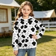 thumbnail image 3 of MexChoioe Cow Print Hoodie for Kids Long Sleeve Hooded Sweatshirt with Big Pocket Fall Winter Holiday Casual Pullover Hoodies for Boys and Girls, 3 of 6
