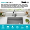 thumbnail image 4 of KRAUS Forteza 32” Undermount Single Bowl Granite Kitchen Sink in Grey, 4 of 8