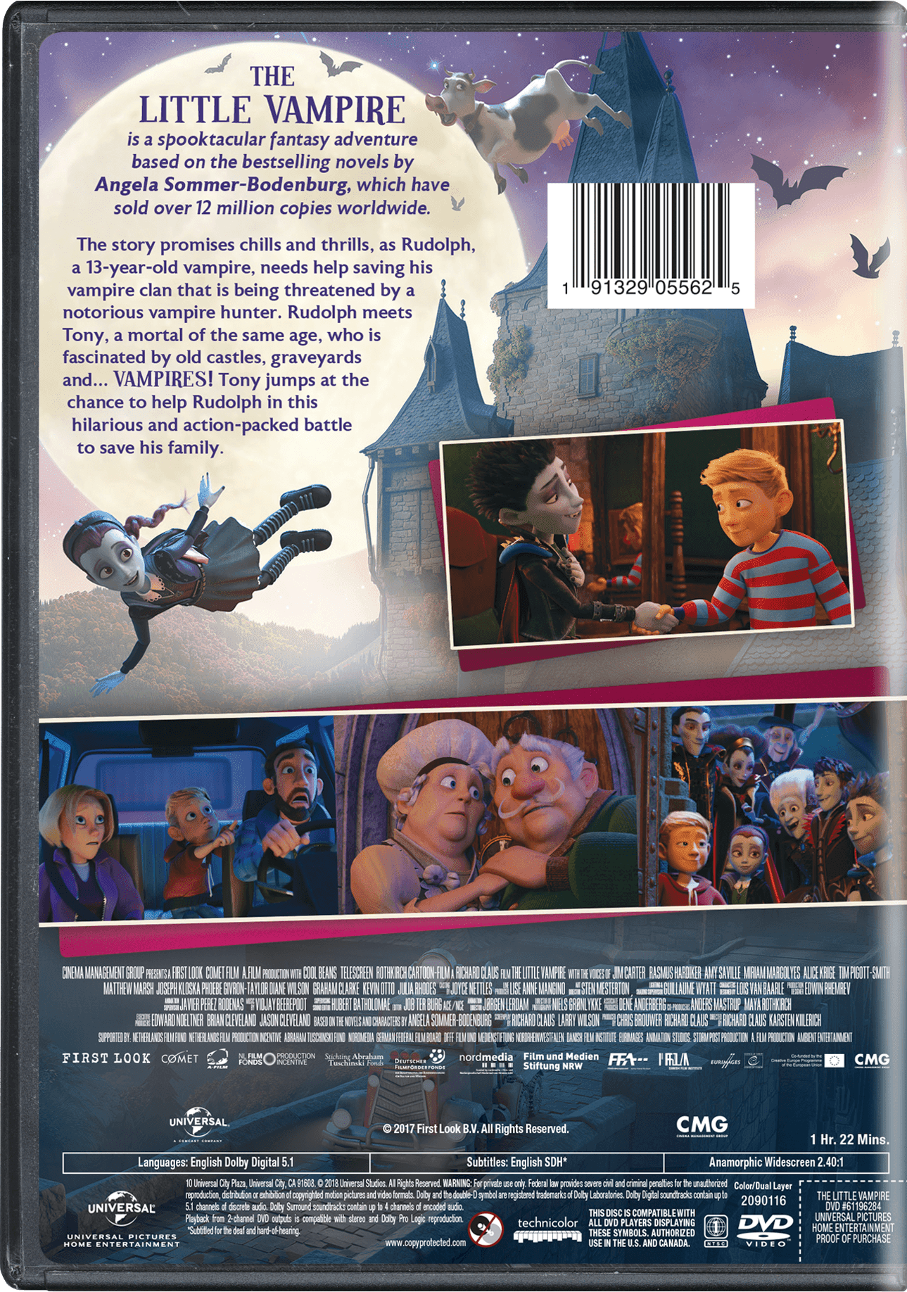 MY Movies - The Little Vampire 3D (2017) 83 min  Animation, Adventure,  Comedy The story of Rudolph, a thirteen year old vampire, whose clan is  threatened by a notorious vampire hunter.