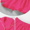 thumbnail image 7 of Cqxid525 pajamas for women set Silk Pajama Set for Women Shorts and Top Summer Sets Satin Button Up Pajamas Comfy 2 Sleepwear Sets Sleepwear Pjs Sets Lounge Set Pink 1PC, 7 of 7