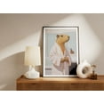 thumbnail image 2 of Capybara in Bathrobe Bathroom Painting Art Print Cute Animal Wall Decor Funny Rodent Poster Modern Home Decor Whimsical Animal - Poster Unframed, 2 of 3