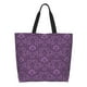 thumbnail image 1 of Disketp Retro Florals Purple Bolsa Tote Estampada para Mujer, Bolso de Hombro y de Mano para Compras y Viajes, 1 of 8