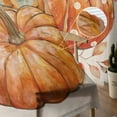 thumbnail image 5 of Orange White Pumpkins Fall Sheer Curtains 63 Inches Length 2 Panels Set, Window Sheer Curtains for Living Room/Bedroom, Maple Leaf Harvest Rustic Light Filtering Rod Pocket Curtain 52'' x 63'' x 2, 5 of 7