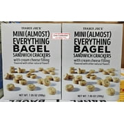 Trader Joe's Mini (Almost) Everything BAGEL Sandwich Crackers 7.05oz (2 Boxes)