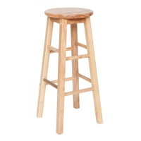 Natural Wood Bar Stool Set of 2 by PRE Sales Inc