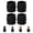 Black-4"H(Inner 3"H), variant on Furniture Risers Black 3"H(Inner 2"H) Heavy Duty Storage Lift