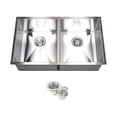 thumbnail image 2 of Contempo Living F3219-50-50 32 in. Stainless Steel Zero Radius Double Bowl 50 by 50 Undermount Kitchen Sink & Accessories, 2 of 5