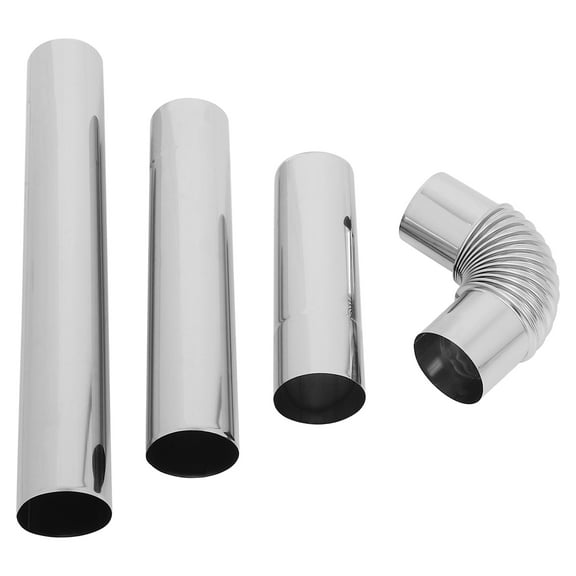 LOLIPPYY 4Pcs Pellet Stove Pipe Kit with Stainless Steel Elbow for Efficient Fireplace Exhaust