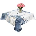 thumbnail image 2 of Blue Fall Pumpkins Table Cloth Waterproof Tablecloths, Maple Leaf Tree Thanksgiving Autumn Tablecloth Dining Table Cover for Kitchen Party Tabletop Outdoor, Square Tablecloth 60x60 Inch, 2 of 9