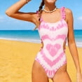 thumbnail image 2 of Bovxnpu Girls One Piece Swimsuit Girls 1 Piece Gradient Color Side Cutout SwimSuits For Summer Swimwear (Girl's or Girl's Plus), 2 of 9