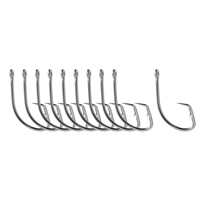 Unique Bargains Hameçons Ronds Assortiment d'Hameçons de Pêche Acier à Haute Teneur en Carbone