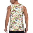thumbnail image 3 of Easygdp Birds And Flowers Men's Tank Top, Sleeveless Muscle T Shirts, Breathable, Quick-Dry, Loose for Gym, Running, Fitness - 3X-Large, 3 of 9