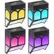 thumbnail image 1 of 4 Pack Outdoor Solar Fence Lights, Solar Led Wall Lights, Waterproof 2 Modes, Warm White and Color Changing for Post, Deck, Step, Stair, Driveway and, 1 of 5