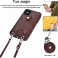 thumbnail image 6 of Necklace Crossbody Case for iPhone 12 Pro Max,PU Leather Wallet Lanyard Case Cover with Card Holder Adjustable Detachable Anti-Lost Neck Strap Case for iPhone 12 Pro Max,6.7",Brown, 6 of 17