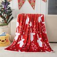 thumbnail image 2 of Flannel Throw Blanket with Reindeer for Couch, Bed, Holiday Decor (60x80 Inches), 2 of 7